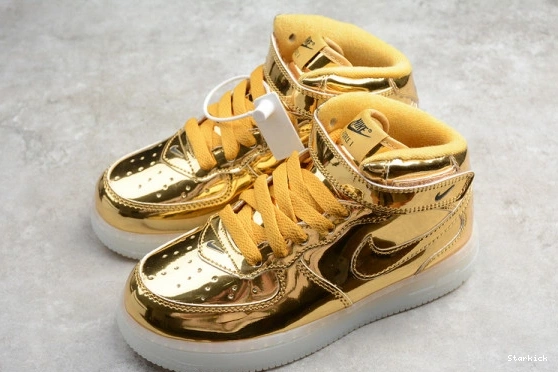 Kids Air Mid Gold 314197-8100 Nike Metallic WB 1 Force 0223